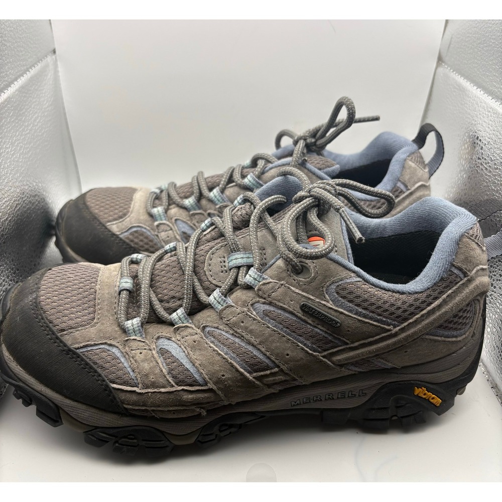 Merrell Moab 2 Waterproof Hiking Shoes Womens 9 Granite Grey J06026W Vibram - Picture 5 of 9